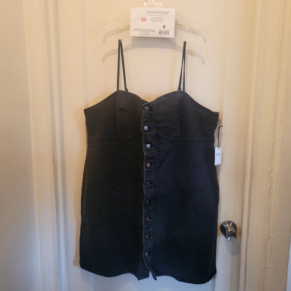 Black Denim Plus Size Dress